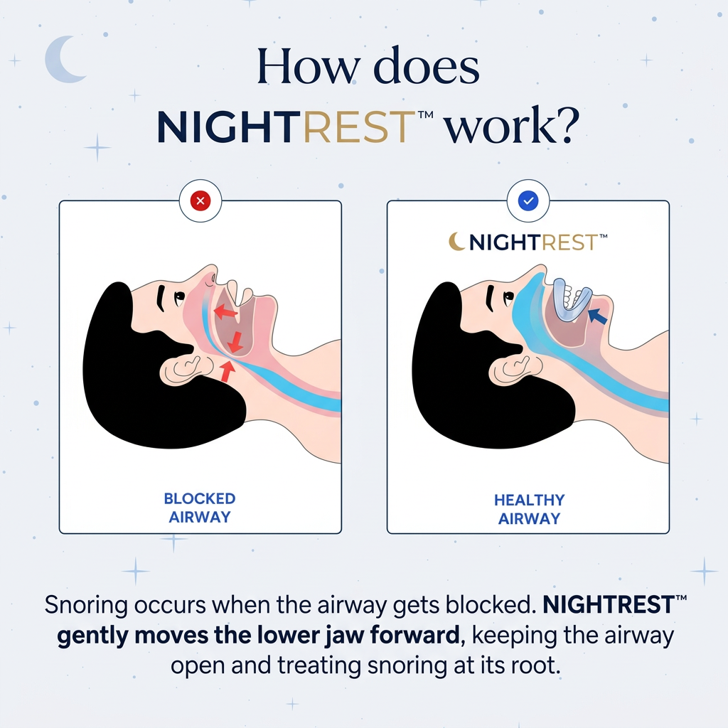 Nightrest Pro® Helps Reducing Snoring